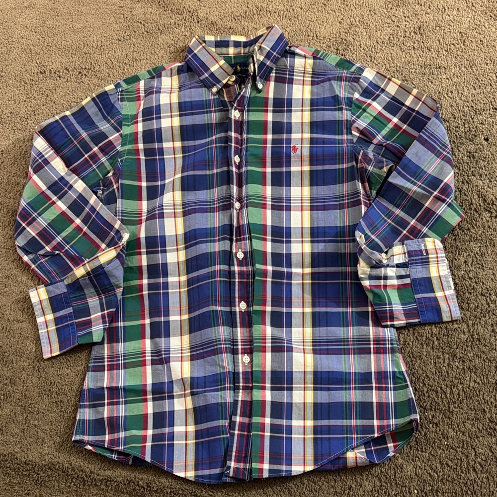 Classic Fit Ralph Lauren Multicolor Plaid Oxford-S